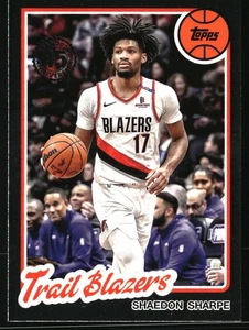 2025-26 Topps #80BK-35 Shaedon Sharpe 1980-81 Topps Basketball Blazers - Picture 1 of 2