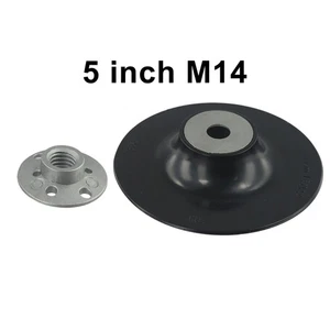 5 125mm Resin Fiber Disc Backing-Pad M14-Thread With Lock Nut For Angle Grinder - Picture 1 of 19