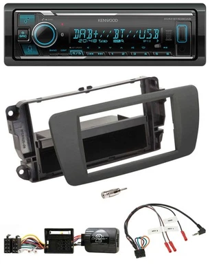 Kenwood Bluetooth Lenkrad DAB USB Autoradio für Seat Ibiza tuam grey - Bild 1 von 4