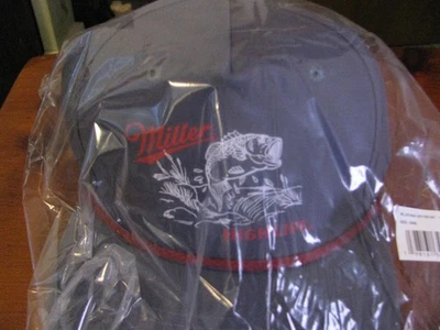 Chapéu de pesca vintage Miller High Life novo em folha no pacote - Imagem 1 de 2