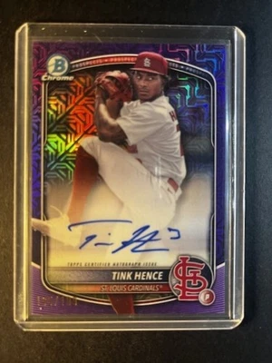 2025 Bowman Chrome Mega Tink Hence Mojo Refractor Auto 135/199 BMA-TH - Image 1 of 2