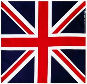 SCIARPA TESTA COLLO UNION JACK BANDANA IN COTONE BANDIERA BRITANNICA EURO 2021 - Foto 1 di 1