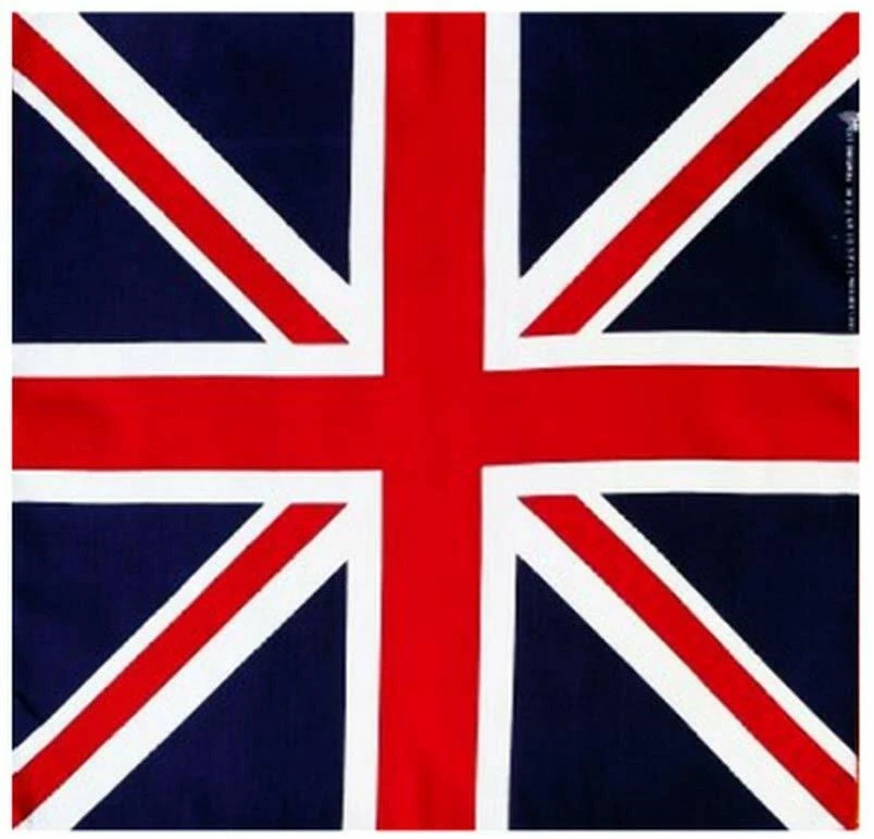 UNION JACK COTTON BANDANA BRITISH FLAG HEAD NECK SCARF KING CORONATION 2023