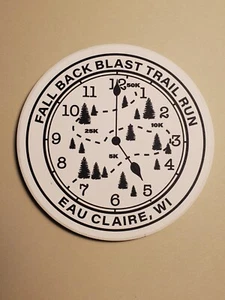 Eau Claire Fall Back Blast Trail Run Race Ceramic Stone Coaster 4.25" Round WI - Picture 1 of 3