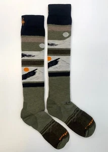 SMARTWOOL Ski Full Cushion Midnight Ski Pattern OTC Socks WINTER MOSS #SW002152 - Picture 1 of 3