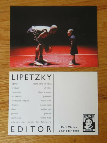 Vintage MICHAEL JORDAN playing Basketball w/ Child CHICAGO BULLS Sample Postcard Cover