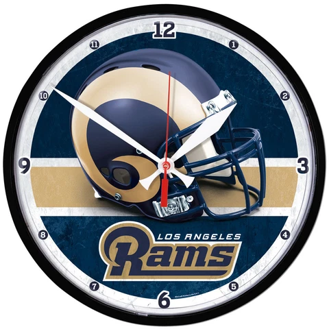 NFC CHAMPIONS Los Angeles Rams Round Wall Clock 12.75" by WinCraft USA Made NEW Cover