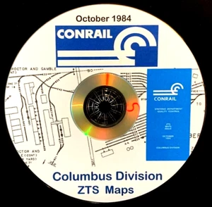 Conrail 1984 Columbus Zone-Track-Spot "ZTS" Maps PDF Pages on DVD - Picture 1 of 7