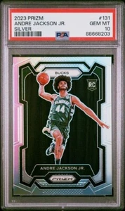 2023-24 Panini Prizm Silver Prizm Andre Jackson Jr #131 PSA 10 GEM MT Rookie RC - Bild 1 von 2