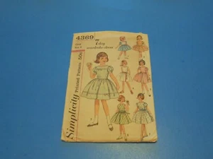VTG 1950s Simplicity Sewing Pattern 4369 Girls 7 day Wardrobe Dress Size 6 - Picture 1 of 3