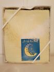 Vtg A Gift for Baby Fringed Receiving Baby Blanket Made USA Acrylic Yellow B10