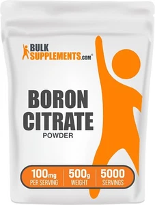 Polvo de citrato de boro BulkSupplements 500 g - 100 mg porción - Imagen 1 de 5