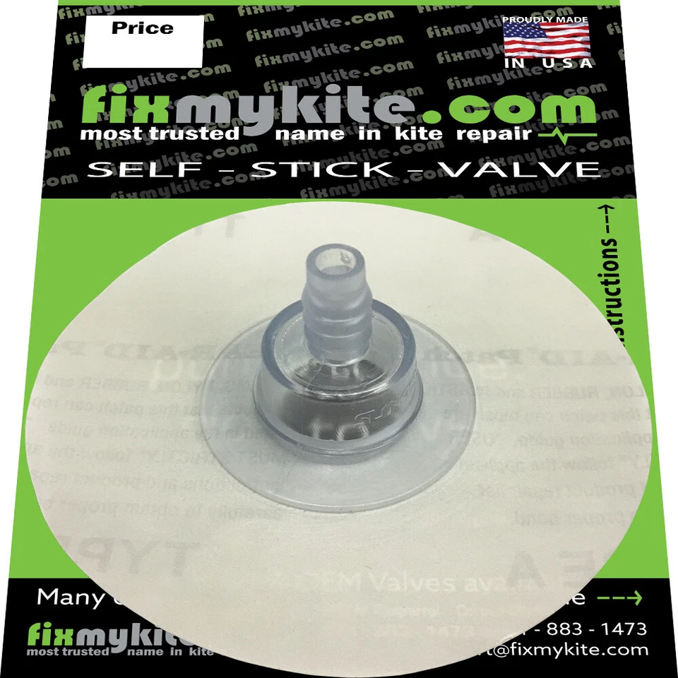 FixMyKite Self Stick Slingshot MEGA One Pump Kiteboarding Kite Bladder Valve