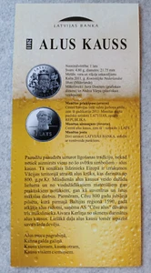 Latvian Bank 1 Lats Commemorative Coin Booklet – "Alus Kauss" (Beer Mug) 2011 - Picture 1 of 2