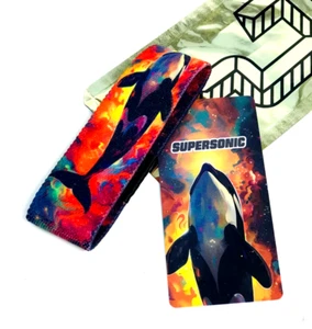 ZOX *SUPERSONIC* Silver Strap SMALL MYS Wristband w/Card ORCA - Picture 1 of 3
