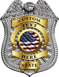 Custom police badge vinyl graphic decal sticker style 1 - Bild 1 von 1