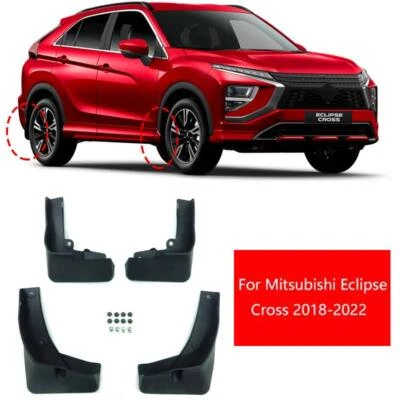 For Mitsubishi Eclipse Cross 2018-2023 Black Mud Flaps Fender Splash Guards 4pcs — 第 1/4 张图片