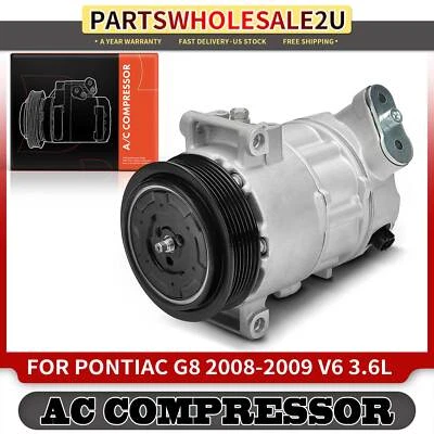 Компрессор кондиционера со сцеплением для Pontiac G8 2008 2009 V6 3,6 л 6 шкив канавка 110 мм - Изображение 1 из 4