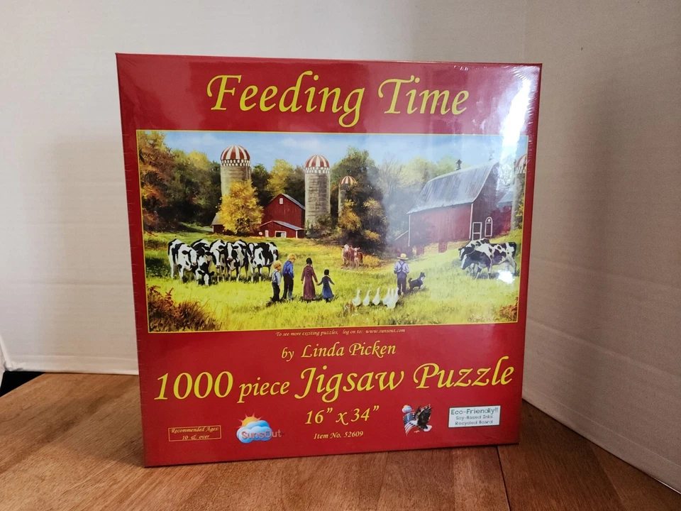 Sunsout 1000 pc Jigsaw Puzzle Feeding Time by Linda Picken - Image 1 of 4
