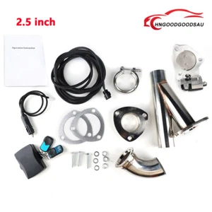 2.5" Stainless Electric Exhaust Valve Y Pipe Control Motor Kit w/ Remote Switch - Picture 1 of 22