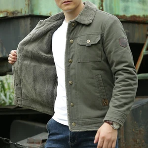 Winter Herren Fell Fleece Gefüttert Warm Mantel S Trucker Classic Jacke Overcoat - Bild 1 von 17