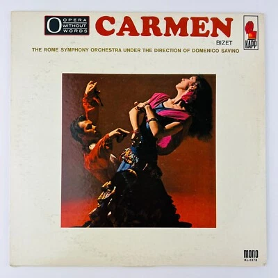 Bizet Rome Symphony Orchestra Music Of Carmen Vinyl LP Record Album KL-1373 - Image 1 of 2