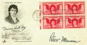 RARO! "Presidente de Julliard" Peter Mennin firmado a mano FDC con fecha 1943 - Imagen 1 de 1