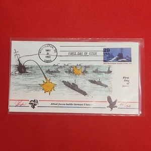 First Day of Issue Stamp Cache Envelope Enclosure Allied Forces Battle Germany - Picture 1 of 7