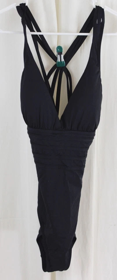 La Blanca Women's Island Goddess Multi Strap Cross Back One Black Size 8.0 Du0