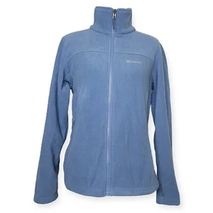 Columbia giacca pile interscambio zip intera donna M blu chiaro finto collo escursionismo - Foto 1 di 8