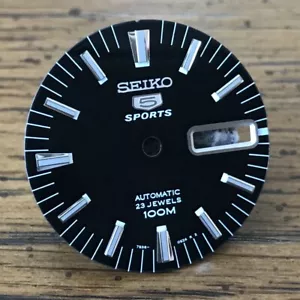 Original Seiko schwarz & silbernes Zifferblatt Start von SNZH55 7S36 ~ US-Verkäufer + schneller Versand - Bild 1 von 3