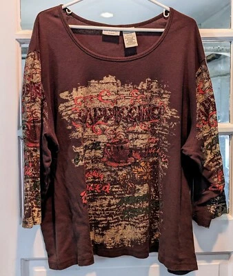 Women's Plus Size Top #8                               White Stag 3/4 Sleeve - Image 1 of 4