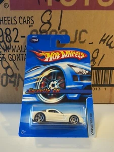 2006 Hot Wheels Collector No #154 CORVETTE C6 White Variant - Picture 1 of 6