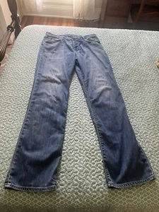 Chip Pepper Men's Jeans Bootcut Faded Zip Fly Low Rise Denim Blue USA Made 32x32 - Picture 1 of 5