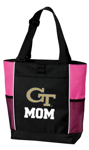 Yellow Jackets Mom Tote Bag Georgia Tech Mom for BEACH SHOPPING GROCERIES POOL Cover