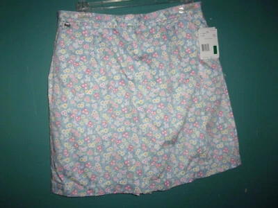 Новый с Ярлыками LizGolf (Liz Claiborne) светло-синий цветочный skorts размер 16 (XL) - Изображение 1 из 4