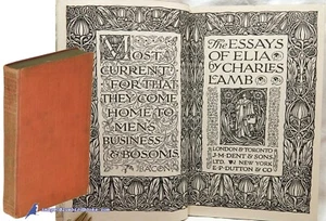 Essays of Elia & Last Essays by Chas. LAMB: VG+ Everyman's Library HC 88792 - Picture 1 of 2