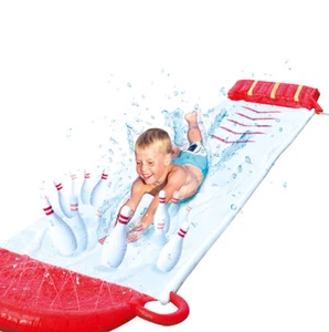 Inflatable Bowling Water Slide 16ft Kids Garden Fun - Picture 1 of 3