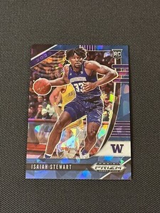 2020 Prizm Draft Picks Isaiah Stewart Blue Cracked Ice /99  Huskies Pistons #66