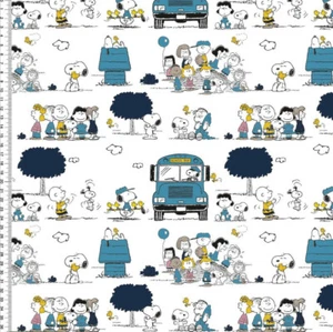 0,5m Peanuts - Stretchjersey, Bus, GOTS zertifiziert, Lizensstof (25,90 EUR/m) - Bild 1 von 1