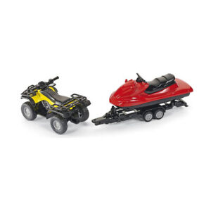 Siku 2314 Quad with Trailer And Jet Ski Yellow/Red Scale 1:50 Model Car New! °
