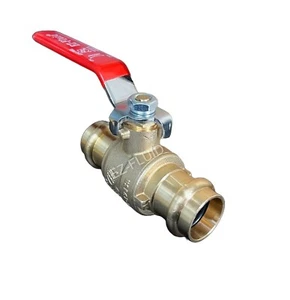 EZ-Fluid Plumbing 1/2" Press x Press Ball Valve Heavy Duty LF Brass Full Port... - Picture 1 of 3