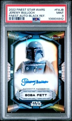 2022 Finest Jeremy Bulloch Boba Fett Black Refractor 10/10 AUTO PSA 9 POP 1 - Image 1 of 3