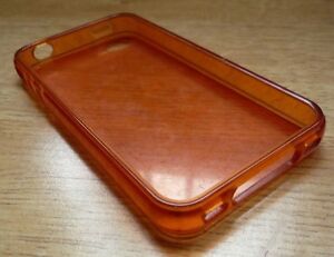 Orange Translucent iPhone 4 or 4S flexible case Silicone Protector Transparent 