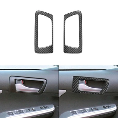 2x Carbon Fiber Front Door Handle Panel Trim Cover For Toyota Camry 2012-2014 - image 1 of 4