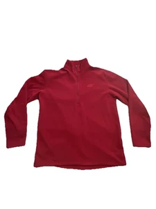 EMS Fleece 1/4 Zip Pullover Men’s Large Red Made in Canada Outdoor Hiking Base - Picture 1 of 16