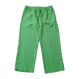 BNWOT Suzanne Grae Green Straight Leg Pants Trousers Gabardine Women's Medium - Picture 1 of 10