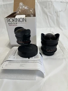 ROKINON 8mm T3.8 Fisheye Cine Lens for Canon HAS IF UMC - Picture 1 of 5