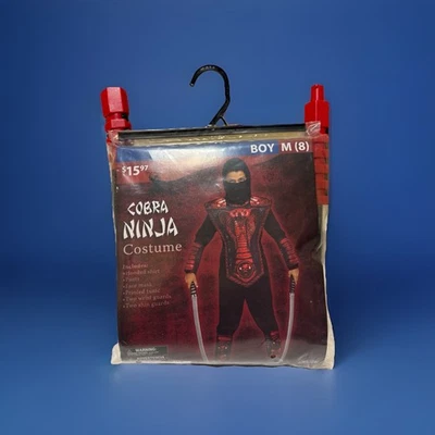 Disfraz Cobra Ninja Niño Talla Mediana (8) Nuevo Halloween Guerrero Vestir Juego de 6 Piezas Foto 1 de 4