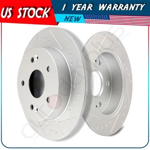 2X DISCOS DE FRENO TRASEROS RANURADOS ROTORES SE ADAPTAN A ACURA ILX HONDA CIVIC CUPÉ SEDÁN - Imagen 1 de 5
